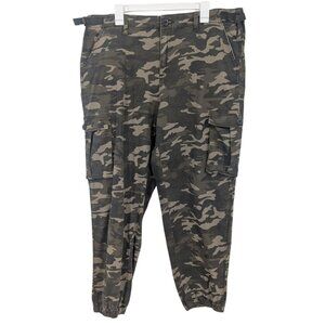 Ashley Stewart Camo Cargo Jogger Pants Gorpcore Military Streetwear Y2K Size 20